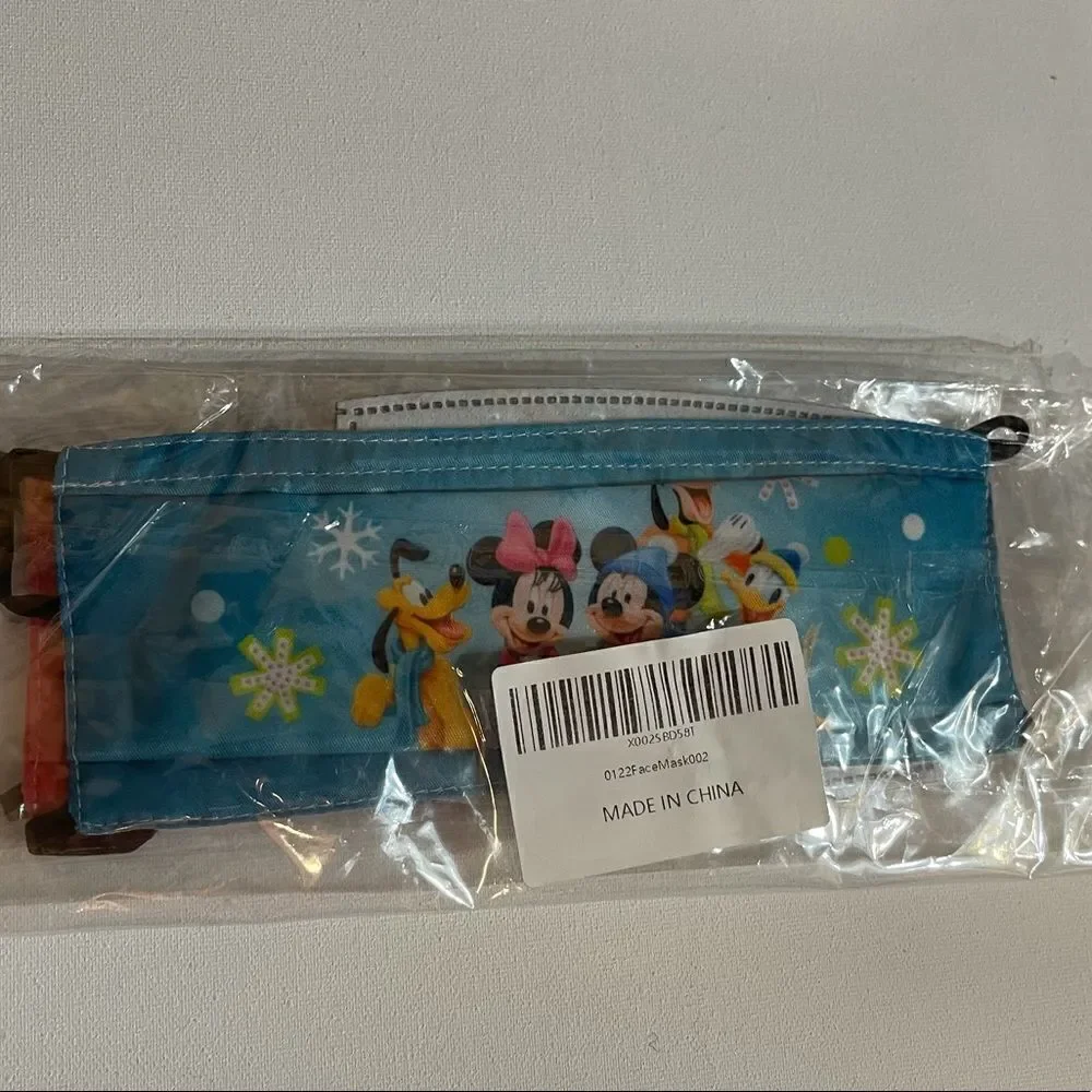 Disney Mickey Mouse set of 2 face masks NWT